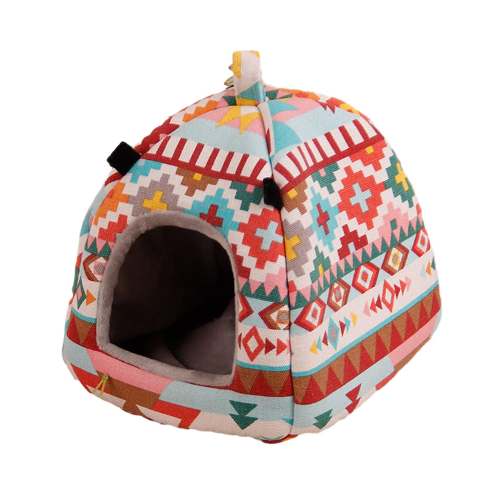 Magideal - Hamaca Para Pájaros, Cama Para Hamaca Para Loros, Nido Para Pájaros, Nido Colgante Para Hámster, Cacatúas, Periquitos, Cacatúas, Suministros Para Masc Estilob L 17X17X18Cm