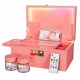thumbnail image 1 of Caja de Almacenamiento Usoway 27x17x13 cm LED Rosa con Cerradura de Madera, 1 of 6