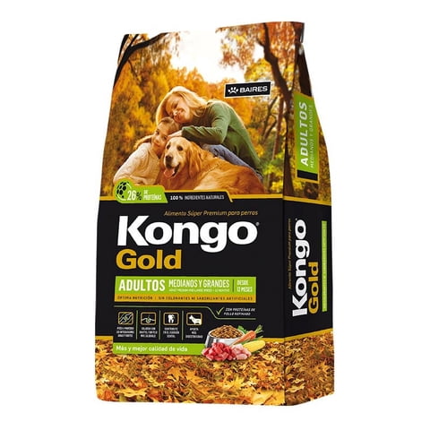Kongo - Gold Alimento Adulto Medianos Y Grandes 21 Kg