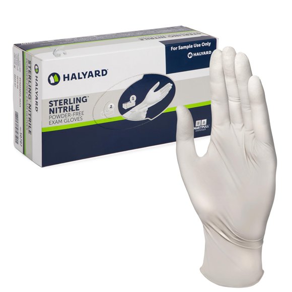 Guantes de examen HALYARD Sterling de nitrilo sin polvo, talla XL