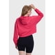 thumbnail image 3 of Polerón Mujer Crop Hoodie Fucsia, 3 of 5