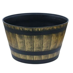 Oem - Macetero De Plastico Canasto Dorado Maceta Balde