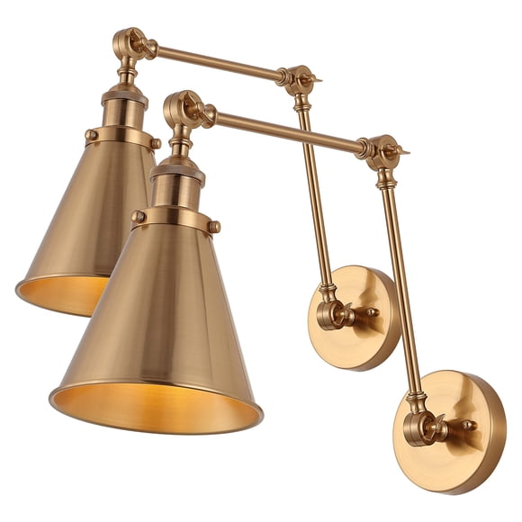 Lámpara de pared JONATHAN Y 7 Brass Gold Classic Industrial LED