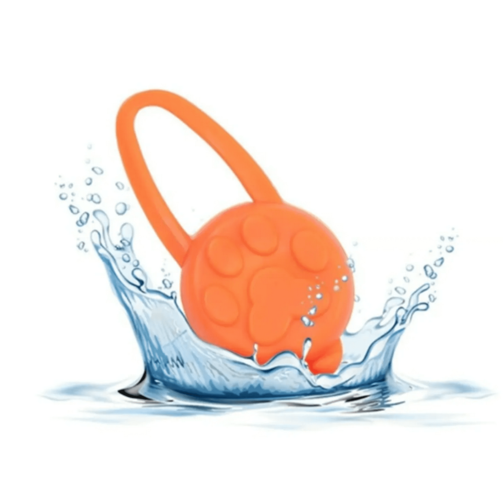 Genérico - Collar Colgante Luz Led Patitas Perros Y Gatos Naranja