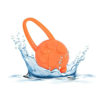 Genérico - Collar Colgante Luz Led Patitas Perros Y Gatos Naranja