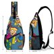 thumbnail image 2 of Poder Cohete Riñonera Bandolera con Estampado Integral para Hombres y Mujeres, Bolso Cruzado Gráfico de Tendencia, Mochila de Hombro Streetwear para Ciclismo y Deportes, Riñonera Versátil Casual, 2 of 6