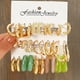 thumbnail image 5 of 15 Pairs C Shape Hoop Earrings Set Elegant Minimalist Style Alloy 18K Gold Plated Jewelry Trendy Female Gift, 5 of 5