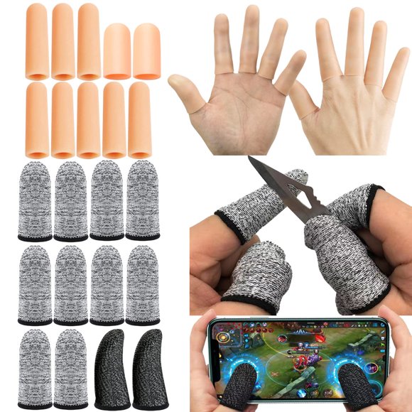Protectores de dedos de gel GELMAY 22 piezas - Set resistente al corte para gaming