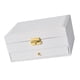 thumbnail image 5 of Caja de almacenamiento de joyas con espejo de cajón Compartimentos extraíbles Titular Organizador Vitrina para pulseras Espárragos para mujeres 4 ganc , Blanco, 5 of 5