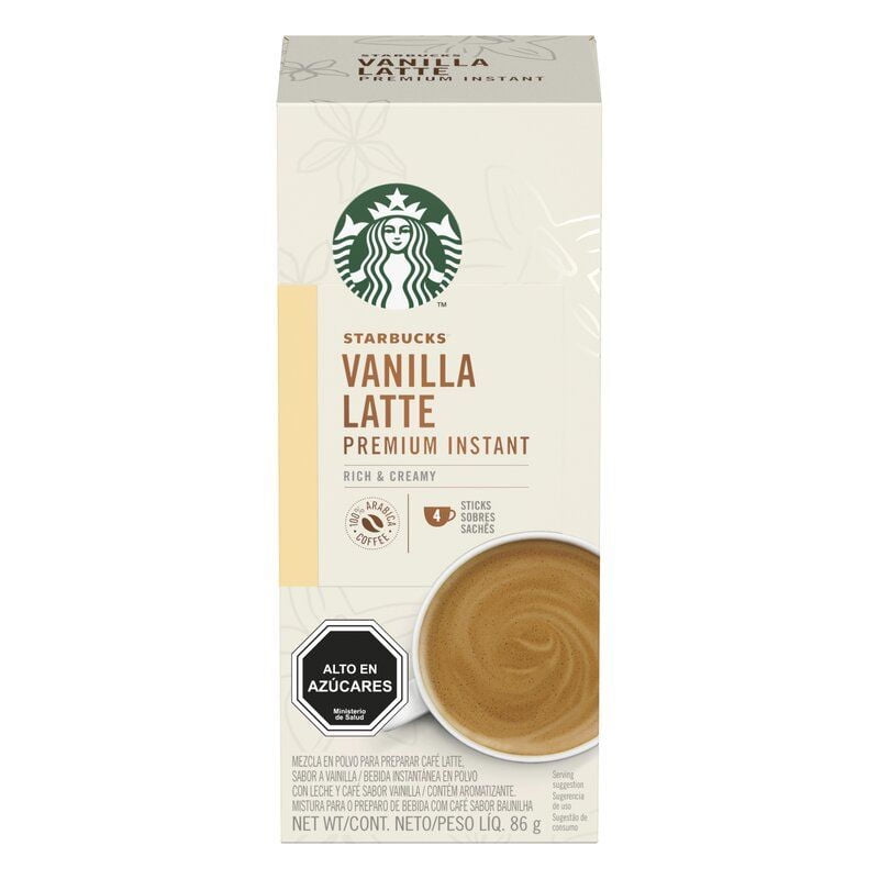 Café Vanilla Latte Caja 4 un Starbucks
