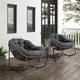thumbnail image 2 of Outdoor Rattan Rocking Chair,Padded Cushion Rocker Recliner Chair Outdoor for Front Porch, Living Room, Patio, Garden, Grey, 2 of 3