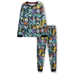 Set De Pijamas Pokémon Pikachu Para Niños De 7 A 8 Años, Aplicación Negra