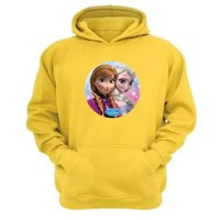 Genérico - Polerón Canguro Elsa Y Anna Amarillo Talla M Unisex