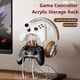 thumbnail image 2 of Organizador acrílico para mandos de juegos con refuerzo de aluminio, almacenamiento en 3 niveles para auriculares y consolas-Transparente, 2 of 6