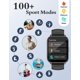 thumbnail image 3 of Reloj inteligente RUIMEN H1 de 1,8 pulgadas para hombre y mujer con 2 correas, color negro, 3 of 8