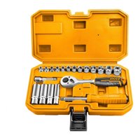 Set Dados Y Chicharra Industrial 20 Piezas 1/4"" Ingco Ss