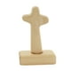 thumbnail image 1 of Pequeña Cruz De Pie De 5 "de Madera Hecha A Mano Con Decoración De Mesa Con Tapa De Arco Católico, 1 of 3