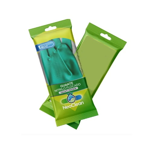 Guantes Flocados De Nitrilo Neoclean Size 9 – Par