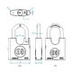 thumbnail image 3 of Candado Odis B50S 50mm, 3 of 9