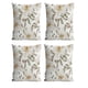 thumbnail image 1 of Pack De 4 Fundas De Cojin Floreadas 45x45 Blanco 02, 1 of 4