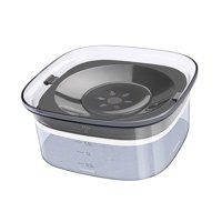 Ioensy - Cuenco De Agua Para Perros Para Perros Medianos Y Grandes, A Prueba De Derrames, Para Viajes, Sin Derrames, Para Perros, Transparente