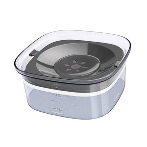 Ioensy - Cuenco De Agua Para Perros Para Perros Medianos Y Grandes, A Prueba De Derrames, Para Viajes, Sin Derrames, Para Perros, Transparente