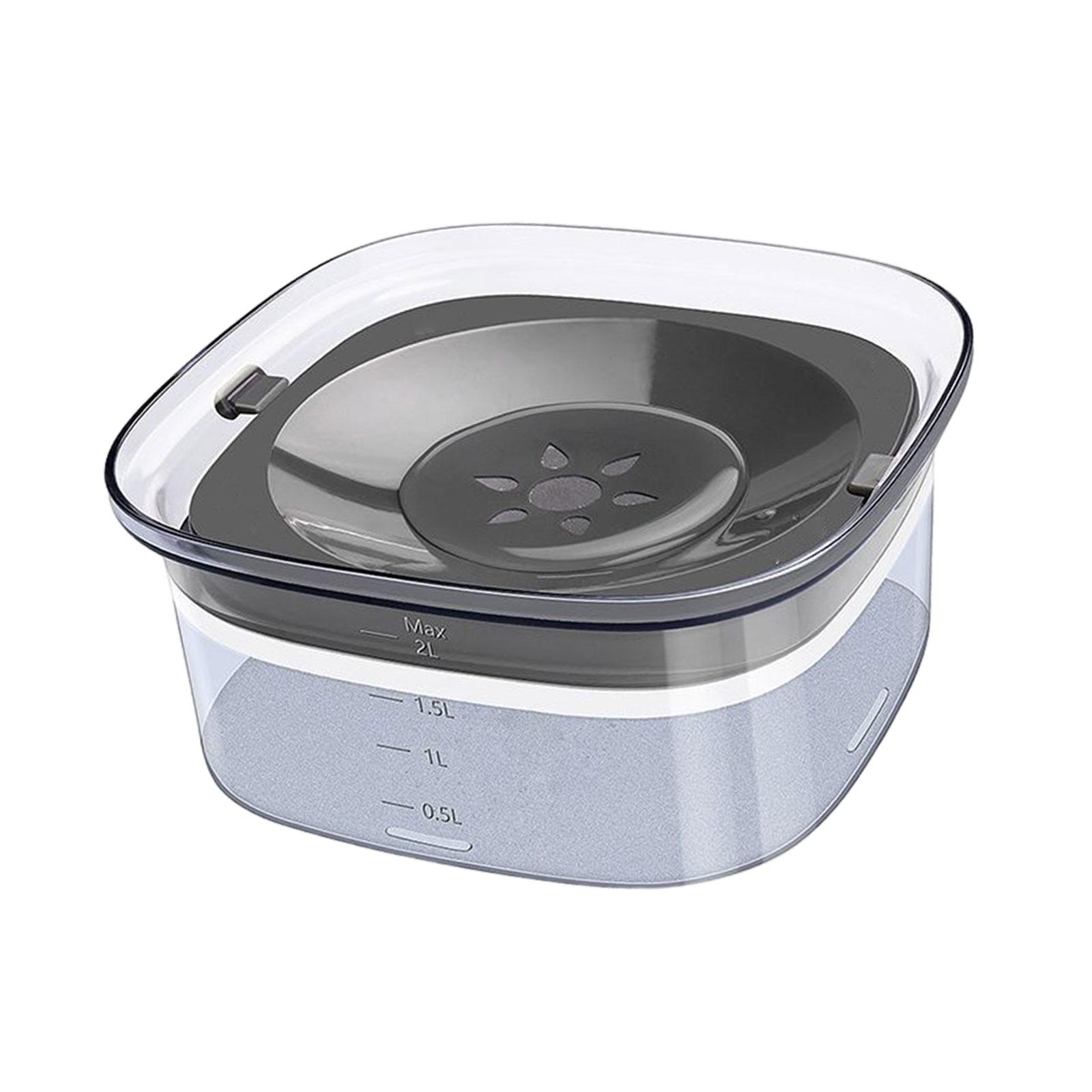 Ioensy - Cuenco De Agua Para Perros Para Perros Medianos Y Grandes, A Prueba De Derrames, Para Viajes, Sin Derrames, Para Perros, Transparente