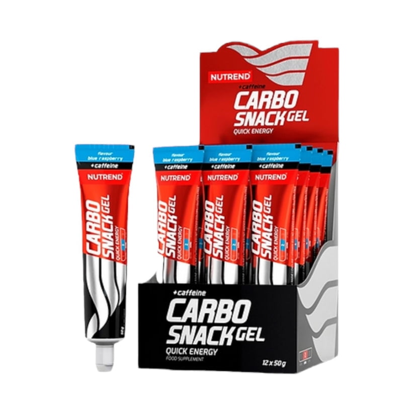 Nutrend - Carbo Snack Gel + Cafeina En Tubo 50gr 12 Unidades Blue Raspberry -