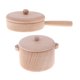 thumbnail image 4 of 2 Piezas De Madera Maciza De Haya Vajilla Para Ni?os Juego De Imaginación Juego Cocina Juguete Pan, 4 of 5