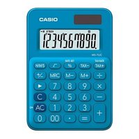 Calculadora Casio Tipo Mini Escritorio Ms-7Uc Celeste