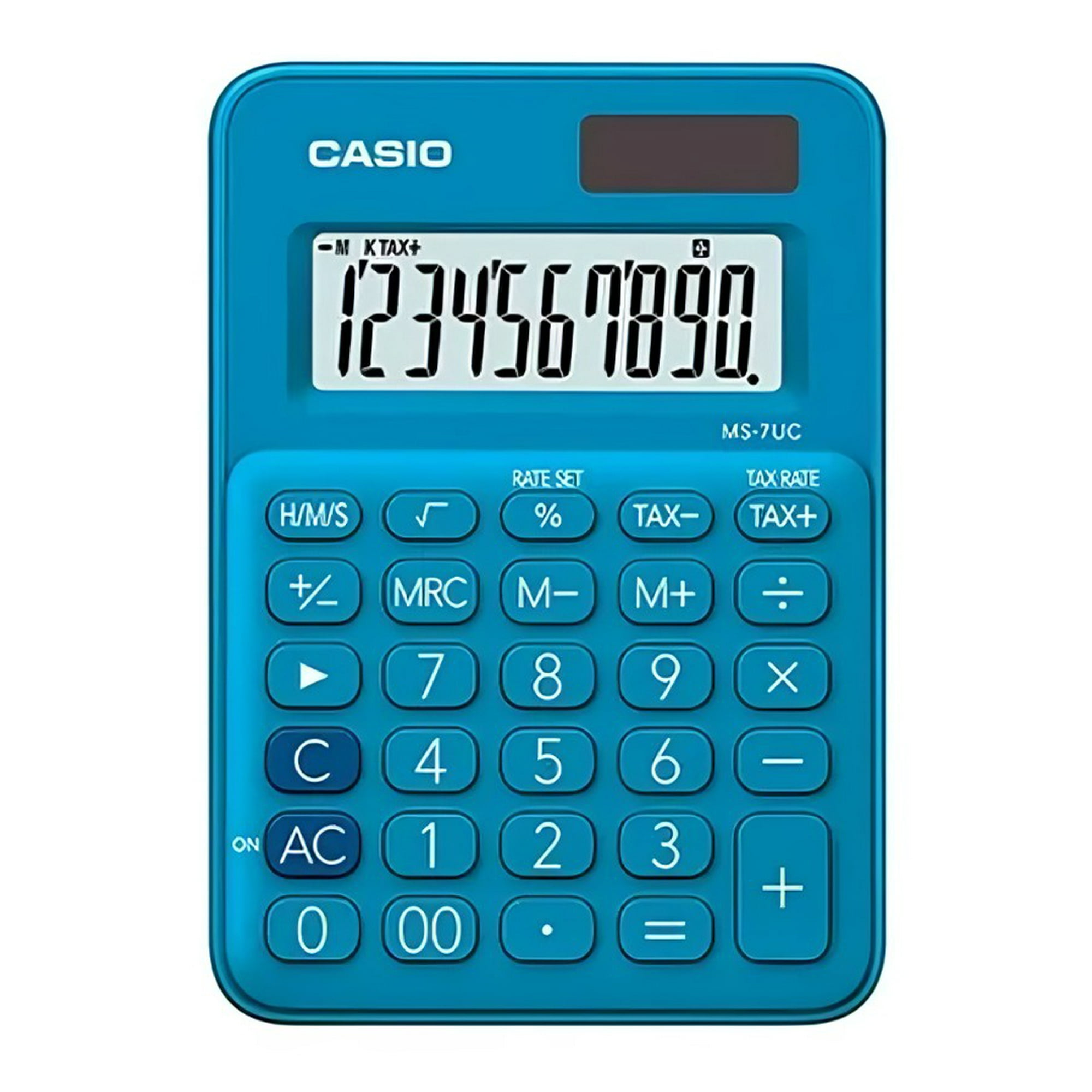 Calculadora Casio Tipo Mini Escritorio Ms-7uc Celeste