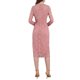 thumbnail image 3 of INSPIRE CHIC Vestido de Mujer Inspirado Escote en V Encaje Floral Transparente Manga Larga Midi Vestido de Cóctel XL Rosa, 3 of 5
