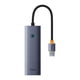 thumbnail image 4 of Adaptador HUB 4 en 1 USB a 3 puertos USB 3.0 + Ethernet RJ45 - Baseus UltraJoy Series - Gris espacial, 4 of 7