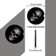 thumbnail image 2 of 2pcs Black Bottom Skull Print Car Coaster, 2 of 2