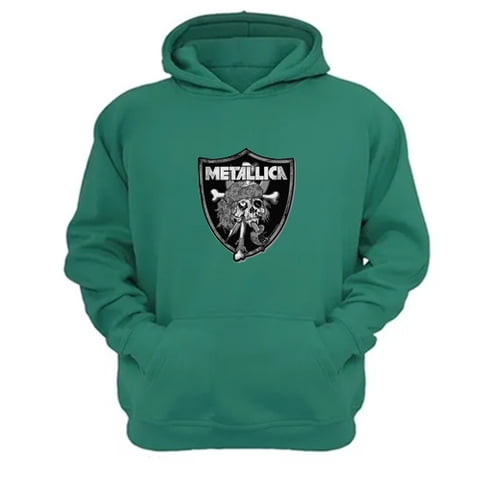Genérico - Polerón Canguro Metallica Verde Aguamarina Talla M Unisex