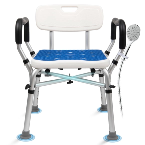 Silla de Ducha Modundry Resistente para 250 kg con Brazos Ajustables