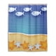 thumbnail image 1 of Cortina de ducha con diseño de estrellas de mar, juego de cortinas de baño con ganchos, tamaño 60 x 72 pulgadas, 1 of 3