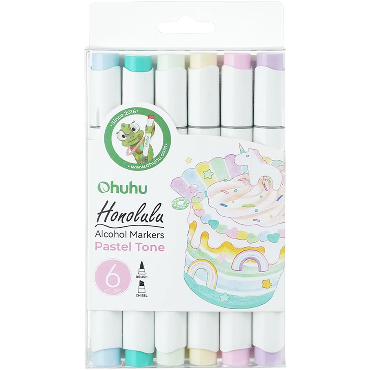 Marcadores Al Alcohol Ohuhu Honolulu 6 Colores Pastel
