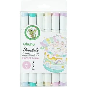 Marcadores Al Alcohol Ohuhu Honolulu 6 Colores Pastel