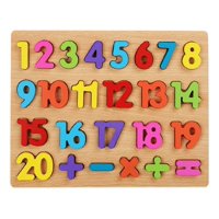 Genérico - Set 3 Rompecabezas Madera Numero Letras Educativo Niños Lau