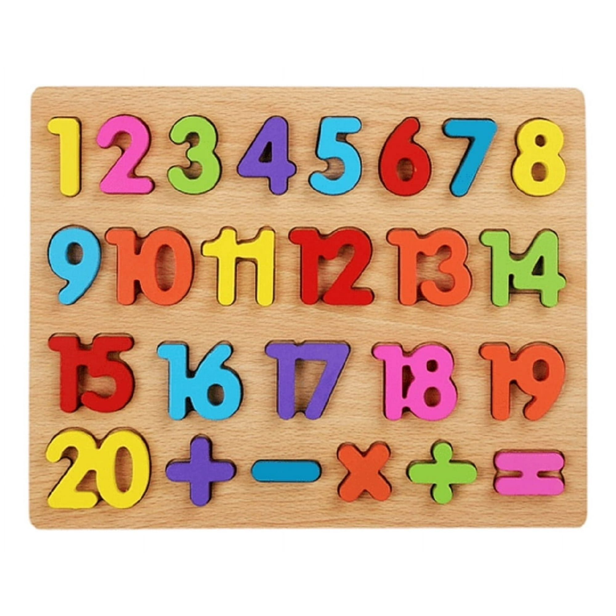 Genérico - Set 3 Rompecabezas Madera Numero Letras Educativo Niños Lau