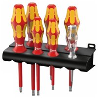 Wera - Set Destornilladores Aislados Vde + Buscapolo 1000V (7 Piezas + Rack)