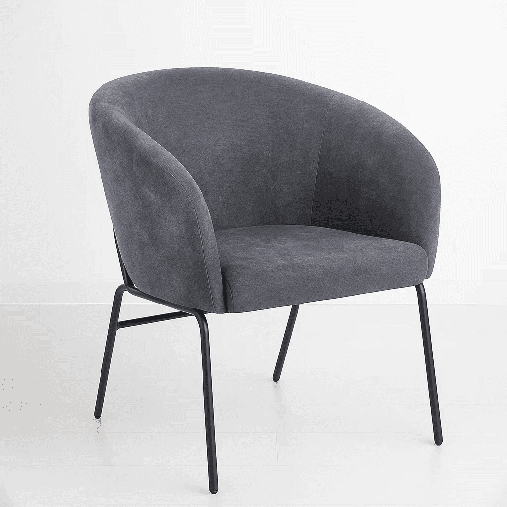 Klik Muebles - Sillón Arko De Terciopelo - Gris