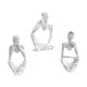 thumbnail image 1 of 3 Uds Estatuas De Pensador Abstracto Figuritas Artísticas Para Decoración Del Hogar De Mesa Blanco, 1 of 3