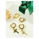 thumbnail image 3 of Aros Punk Largo Cruz Acero Negro Pendientes Hombre Mujer, 3 of 4