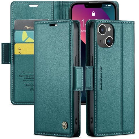 Caseme Tipo Cartera Iphone 14 Con Cierre Magnético, Rfid, Tarjetero, Soporte, Carga Inalámbrica