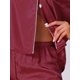 thumbnail image 5 of INSPIRE CHIC Conjunto de Pijama de Satén para Mujer, Camisón de Manga Corta de Botones con Ribete en Contraste y Pantalones Cortos para Primavera Verano 2XL Rojo, 5 of 6