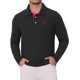 thumbnail image 1 of INSPIRE CHIC Camisa Polo de Hombre con Patrón Piqué de Manga Larga en Contraste de Color para Golf M Negro, 1 of 6