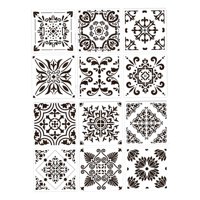 Bothyi - Plantillas De Dibujo De 12 Uds Plantilla De Plantilla De Mandala Para Muebles Piso De Tela Estilo B
