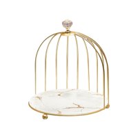 Ioensy - Postre Cupcake Stand Nordic Cosmetic Rack Para Living Room Dresser Countertop Oro Blanco 1 Nivel